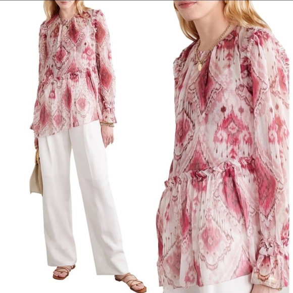 Zimmermann Wavelength Asymmetrical Blouse